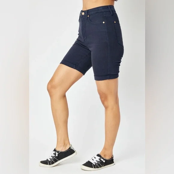 Judy Blue High Waist Tummy Control Bermuda Shorts - Picture 4 of 6